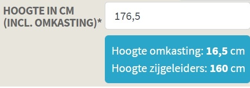 Berekening rolluiken hoogte